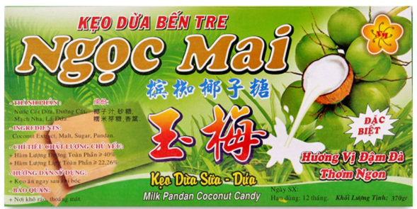 0354 KẸO DỪA LÁ DỨA NGỌC MAI 370G