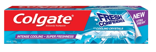 KEM ĐÁNH RRAWNGBAC HÀ TINH THỂ THE MÁT COLGATE TOOTHPASTE FRESH CONFIDENCE WITH COOLING CRYSTALS PEPPERMINT ICE NEW 145ml