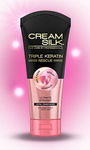 DẦU XẢ CREAM SILK TRIPLE KERATIN ULTIMATE STRAIGHT ULTRA CONDITIONER 170ml