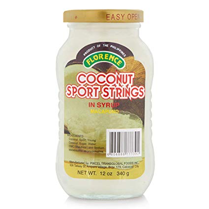 DỪA SỢI FLORENCE COCONUT SPORT STRINGS IN SYRUP CANNED MACAPUNO