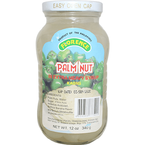 CÂY CỌ NGÂM ĐƯỜNG FLORENCE PALM NUT IN SYRUP CANNED KAONG TRẮNG