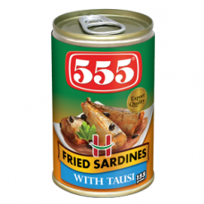 CÁ MÒI HỘP 555 FRIED SARDINES CANNED WITH TAUSI 155g