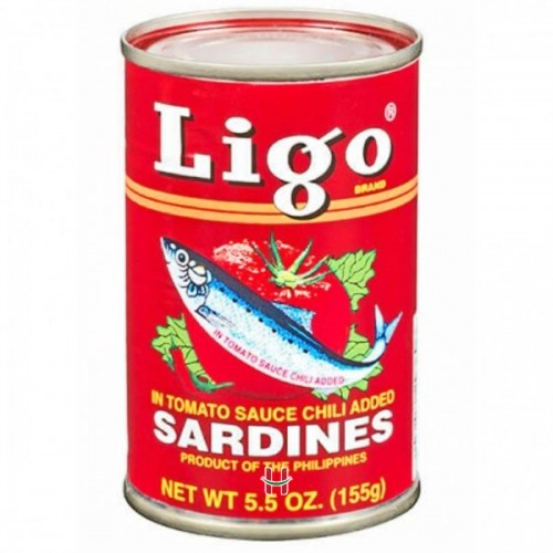 CÁ MÒI SỐT CÀ CHUA CAY LIGO SARDINES CANNED IN TOMATO SAUCE CHILI ADDED RED NEW 155g