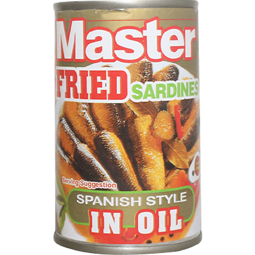 CÁ MÒI HỘP NGÂM DẦU VỊ TÂY BAN NHA MASTER FRIED SARDINES CANNED SPANISH STYLE IN OIL EASY OPEN 155g