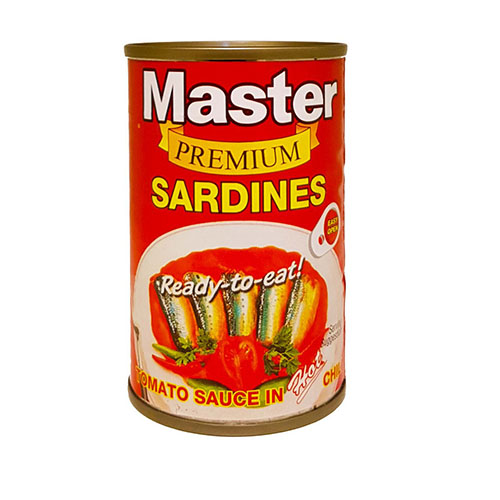 CÁ MÒI HỘP SỐT CÀ CHUA CAY MASTER PREMIUM SARDINES CANNED TOMATO SAUCE IN HOT CHILI 155g