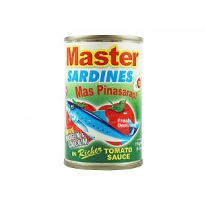 CÁ MÒI SỐT CÀ CHUA DỄ MỞ MASTER SARDINES CANNED IN RICHER TOMATO SAUCE GREEN EASY OPEN 155g