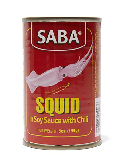 CÁ NGỪ NGÂM TƯƠNG CAY SABA SQUID CANNED IN SOY SAUCE WITH CHILI 155g