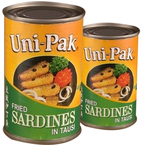 CÁ MÒI NGÂM TRONG TAUSI UNI-PAK FRIED SARDINES IN TAUSI REGULAR GREEN 155g