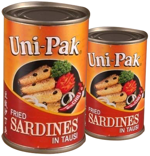 CÁ MÒI NGÂM TRONG TAUSI VỚI ỚT CHILI UNI-PAK FRIED SARDINES IN TAUSI WITH CHILI RED 155g