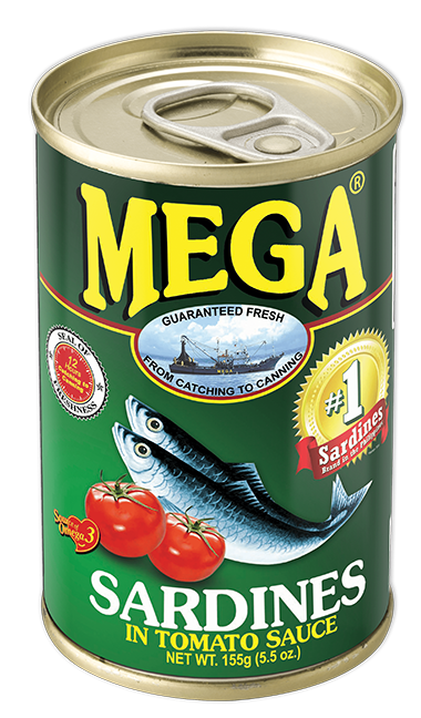 CÁ MÒI SỐT CÀ CHUA XANH MEGA SARDINES IN TOMATO SAUCE GREEN 155g