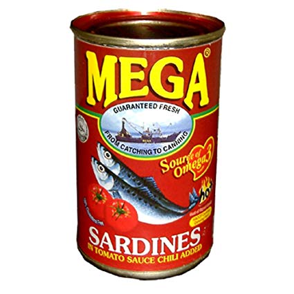 CÁ MÒI SỐT CÀ CHUA VỚI ỚT CHILI MEGA SARDINES IN TOMATO SAUCE CHILI ADDED RED 155g