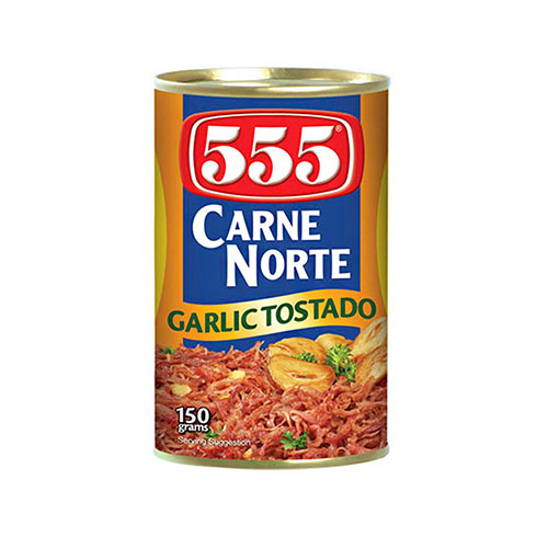 THỊT BÒ HỘP TỎI TOSTADO 555 CARNE NORTE GARLIC TOSTADO 150g