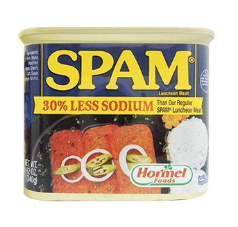 THỊT BÒ HỘP ĂN TRƯA 30% NATRI SPAM LUNCHEON MEAT CANNED 30% LESS SODIUM 340g