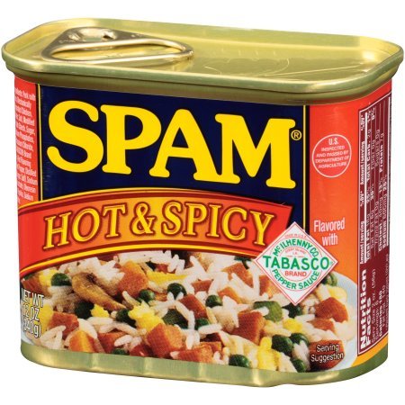 THỊT BÒ VỚI SỐT TIÊU ĐÓNG HỘP ĂN TRƯA SPAM LUNCHEON MEAT CANNED HOT & SPICY FLAVORED WITH TABASCO PEPPER SAUCE 340g