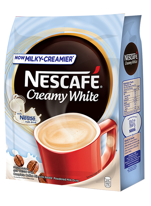 CÀ PHÊ HÒA TAN NHIỀU KEM 3 TRONG 1 NESCAFE CREAMY WHITE COMPLETE COFFEE MIX (FHO)