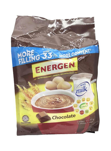 BỘT YẾN MẠCH VỚI SỮA CHOCOLATE ENERGEN NUTRITIOUS OAT-CEREAL MIX WITH MILK CHOCOLATE (HANGER) (FHO) NEW