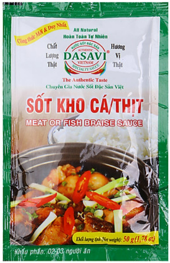 2102 SỐT KHO CÁ THỊT DASAVI 50G