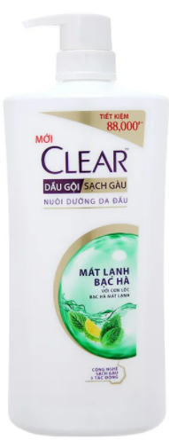 3163 DẦU GỘI SẠCH GẦU CLEAR MÁT LẠNH BẠC HÀ 900G