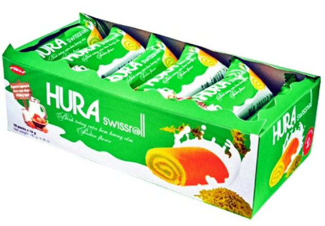 4446 BÁNH BÔNG LAN CUỘN LÁ DỨA HURA 180G