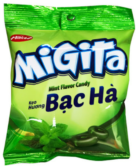 4520 KẸO CỨNG BIBICA MIGITA HƯƠNG BẠC HÀ 70G