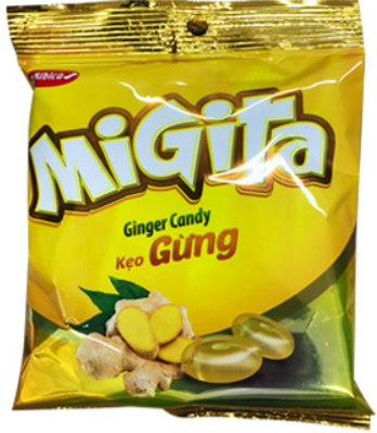 4525 KẸO CỨNG HƯƠNG GỪNG BIBICA MIGITA 70G