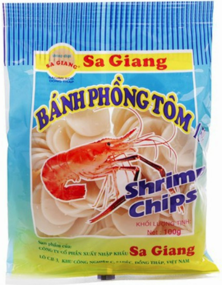 4634 BÁNH PHỒNG TÔM SA GIANG GÓI 100G