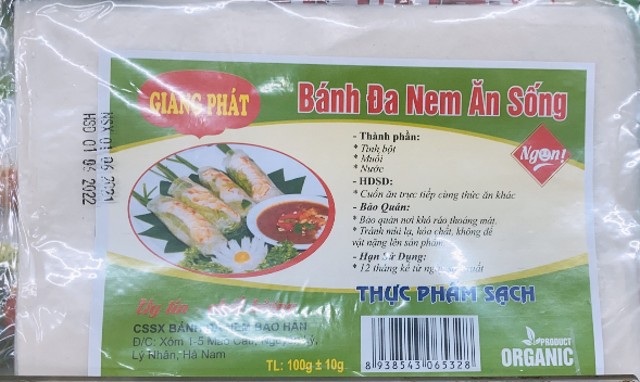 BÁNH ĐA NEM ĂN SỐNG GIANG PHÁT 100G