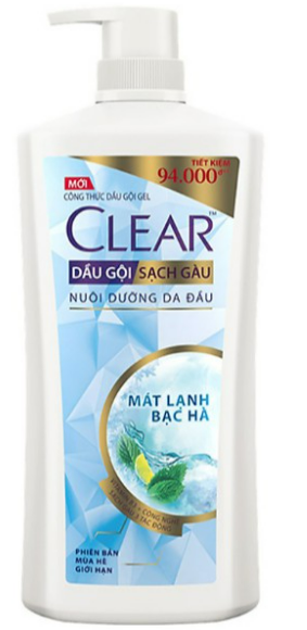 3186 DẦU GỘI CLEAR MÁT LẠNH BẠC HÀ 900G