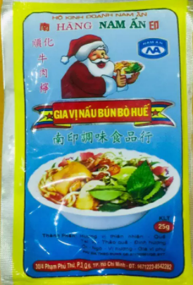 0309 GIA VỊ NẤU BÚN BÒ HUẾ NAM ẤN 25G