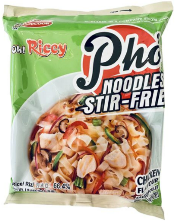 PHỞ XÀO VỊ GÀ ACECOOK RICEY 77G