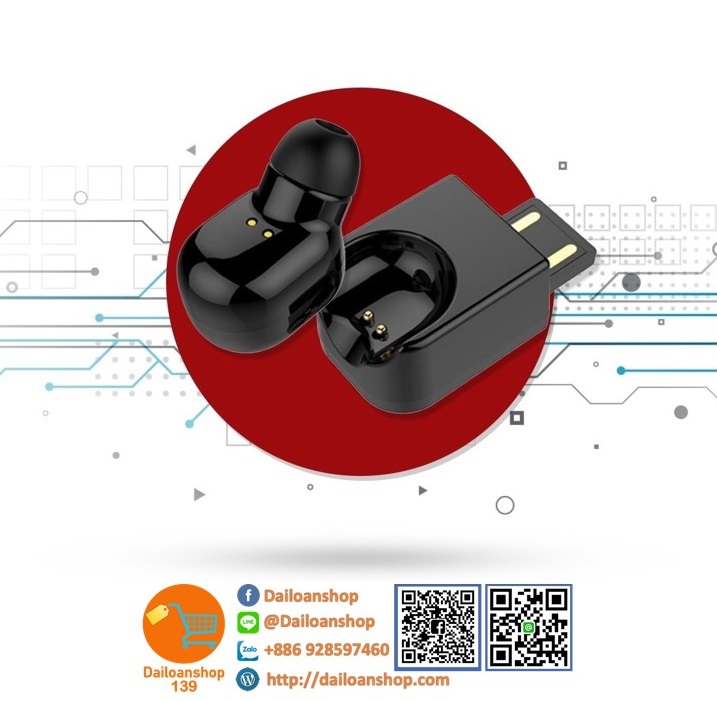 Tai nghe bluetooth headset sạc USB