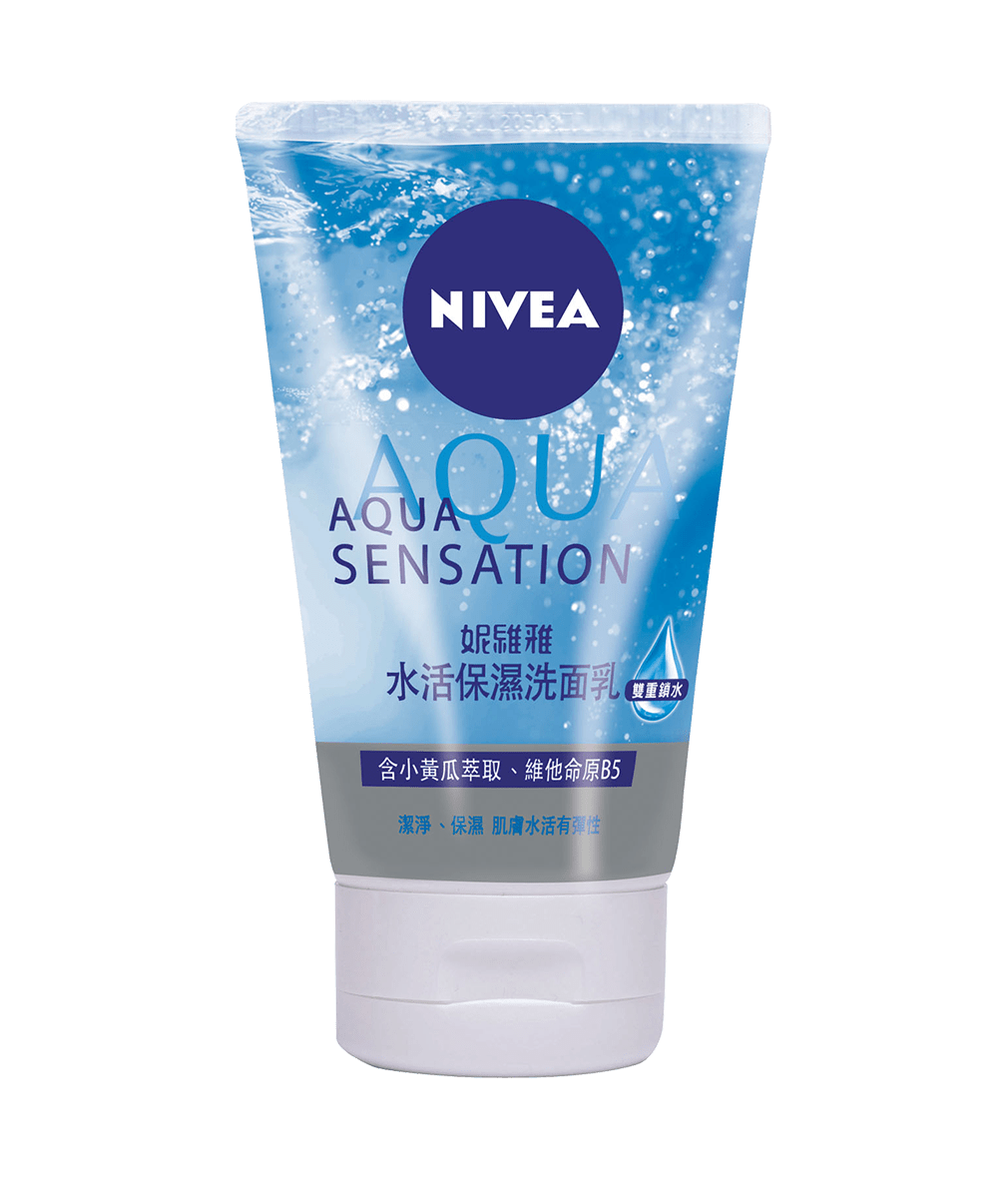 V047-2 NIVEA AQUA SENSATION MOISTURISING CLEANING FOAM 100G