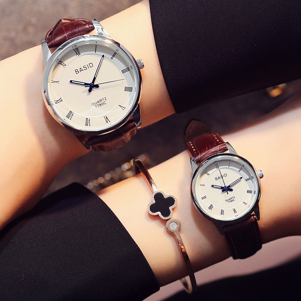 RETRO COUPLE WATERPROOF LADY MEN WATCH